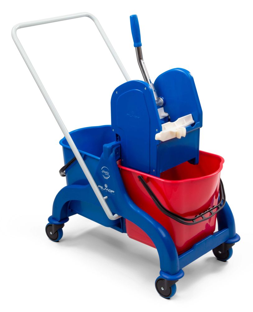 Chariot Filmop FRED 30 L AVEC BARRE DE POUSSÉE ENDUITE DE RILSAN